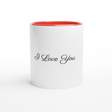 White 11oz Ceramic Mug with Color Inside